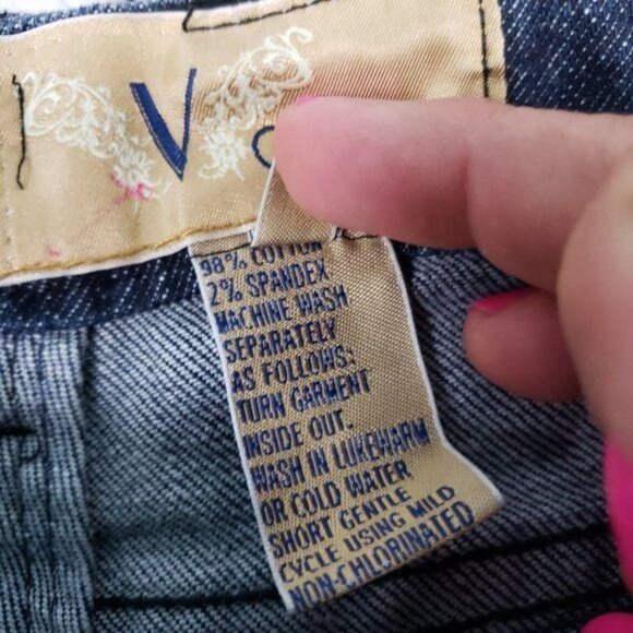 V CRISTINA Jeans Dark Blue Black Wash Mid Rise Boot Cut 4 - Picture 5 of 9